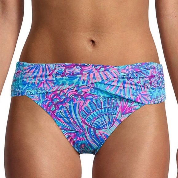 Lilly Pulitzer Lagoon Sarong Hipster Bikini Bottom - Picture 2 of 6